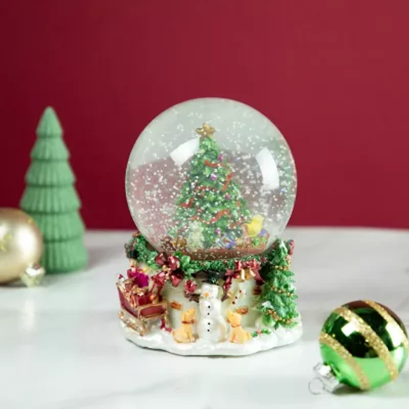 Northlight 6.5in Christmas Tree Musical Santa Christmas Snow Globe