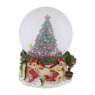 Northlight 6.5in Christmas Tree Musical Santa Christmas Snow Globe