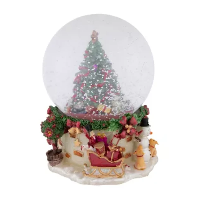 Roman MUS Glitterdome Palla Di Neve Con Treno Rotante – 14 Cm, Musicale 'We Wish You A Merry Christmas'