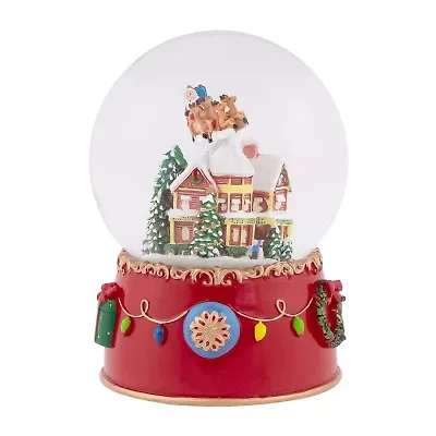 Northlight 7 In Musical Reindeer Night Santa Christmas Snow Globe