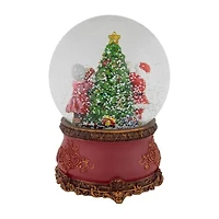 Northlight 6in Mr. & Mrs. Claus Decorating Christmas Tree Musical Water Santa Christmas Snow Globe