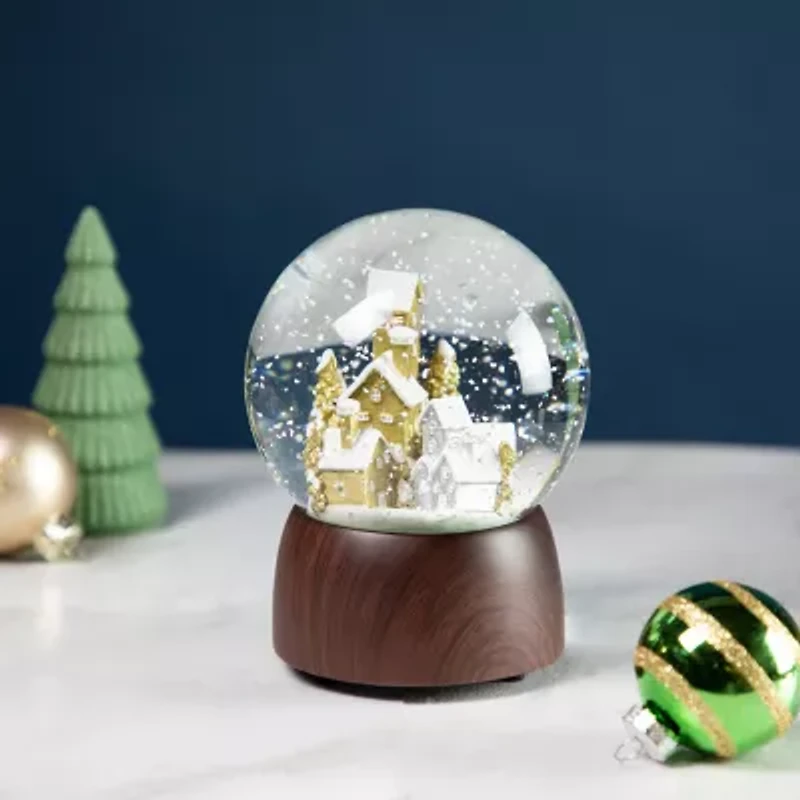 Northlight 6.5in Holiday Village Wonderland Christmas Musical Christmas Snow Globe