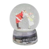 Northlight 6.5in Norman Rockwell Christmas Surprise Santa Christmas Snow Globe