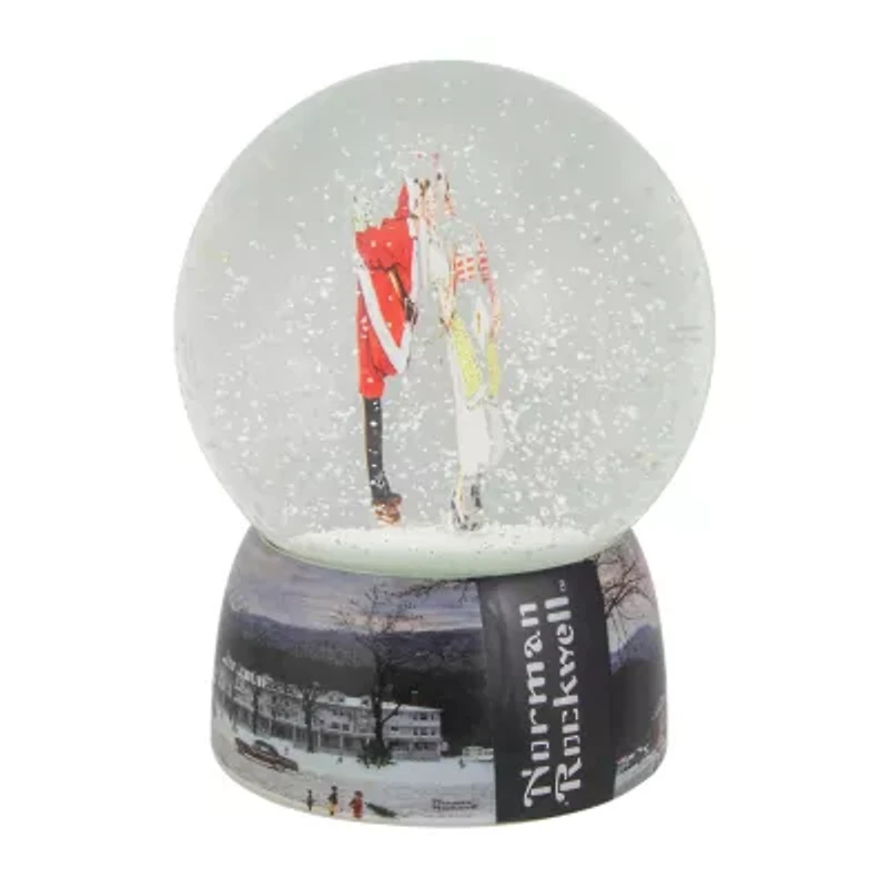 Northlight 6.5in Norman Rockwell Christmas Surprise Santa Christmas Snow Globe