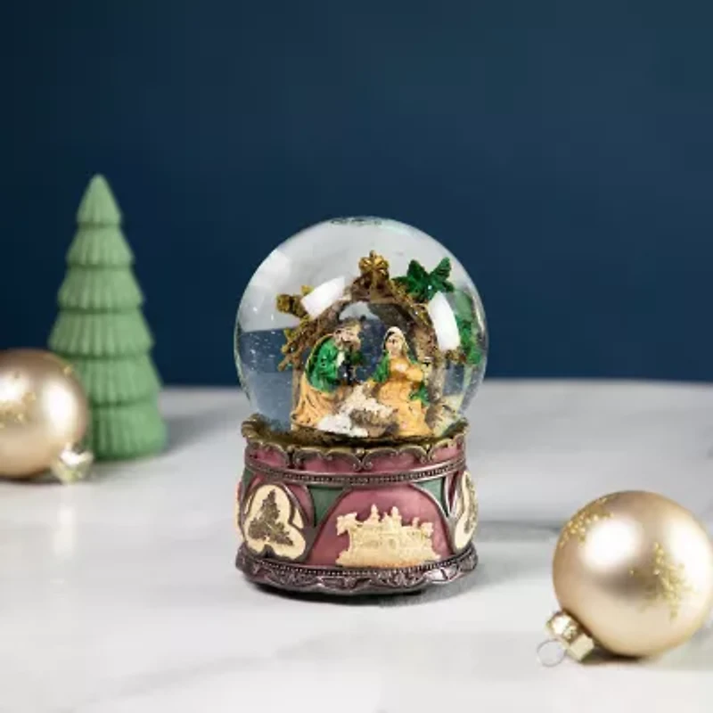 Northlight 5.75in Holy Family Nativity Scene Christmas Santa Christmas Snow Globe