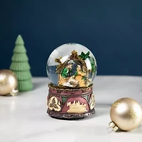 Northlight 5.75in Holy Family Nativity Scene Christmas Santa Christmas Snow Globe