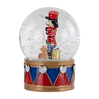 Northlight 6in Christmas Nutcracker With Teddy Bear Musical Water Santa Christmas Snow Globe