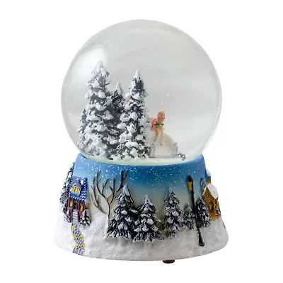 Northlight 5.75in Winter Forest Sleigh Ride Musical Christmas Christmas Snow Globe