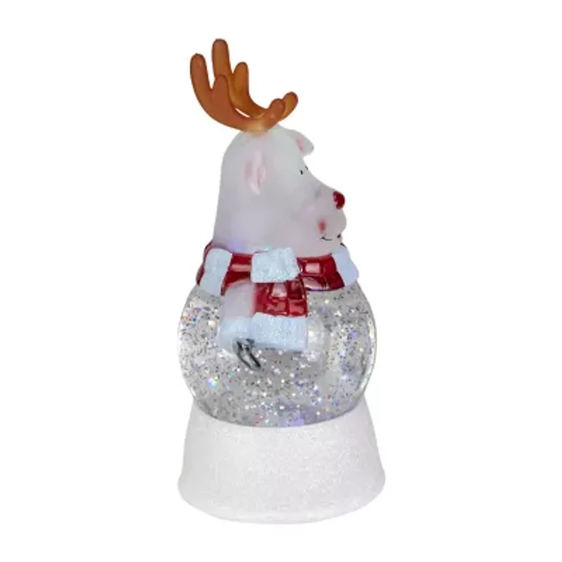 Northlight 8in Led Reindeer Christmas Christmas Snow Globe