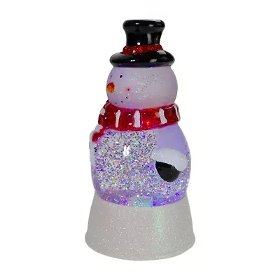 Northlight 7.5in Led Color Changing Snowman Christmas Santa Christmas Snow Globe