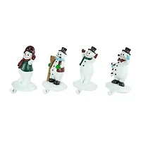 Northlight Glittered Snowman 6.75in 2-pc. Christmas Stocking Holder