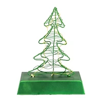 Northlight 8in Led Lighted Green Wired Tree Christmas Stocking Holder