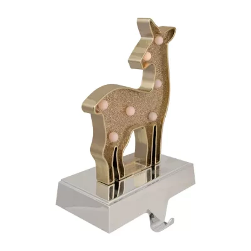 Northlight Gold Led Lighted Snowflake 7.5in Christmas Stocking Holder