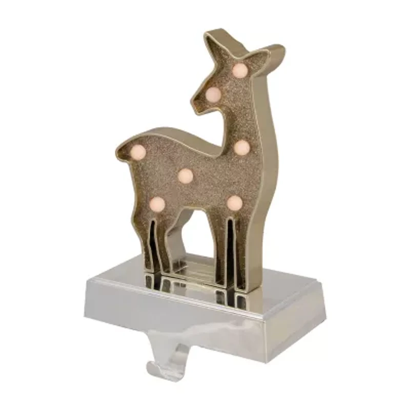 Northlight Gold Led Lighted Snowflake 7.5in Christmas Stocking Holder