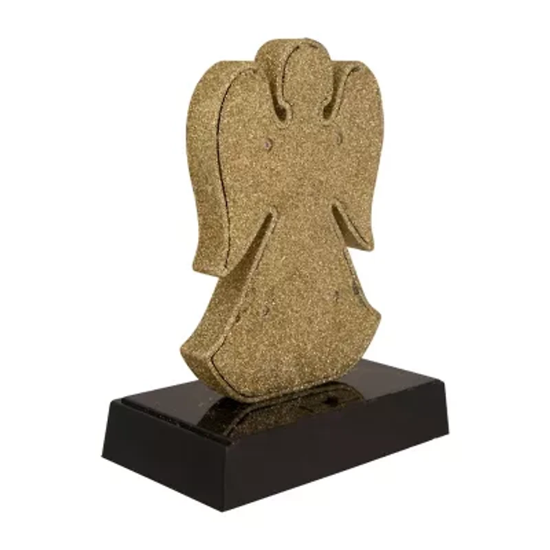 Northlight Gold Glittered Led Lighted Angel  7in Christmas Stocking Holder