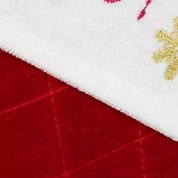 Northlight 19in Quilted Red Velvet Ho! Ho! Ho! Embroidered Christmas Stocking