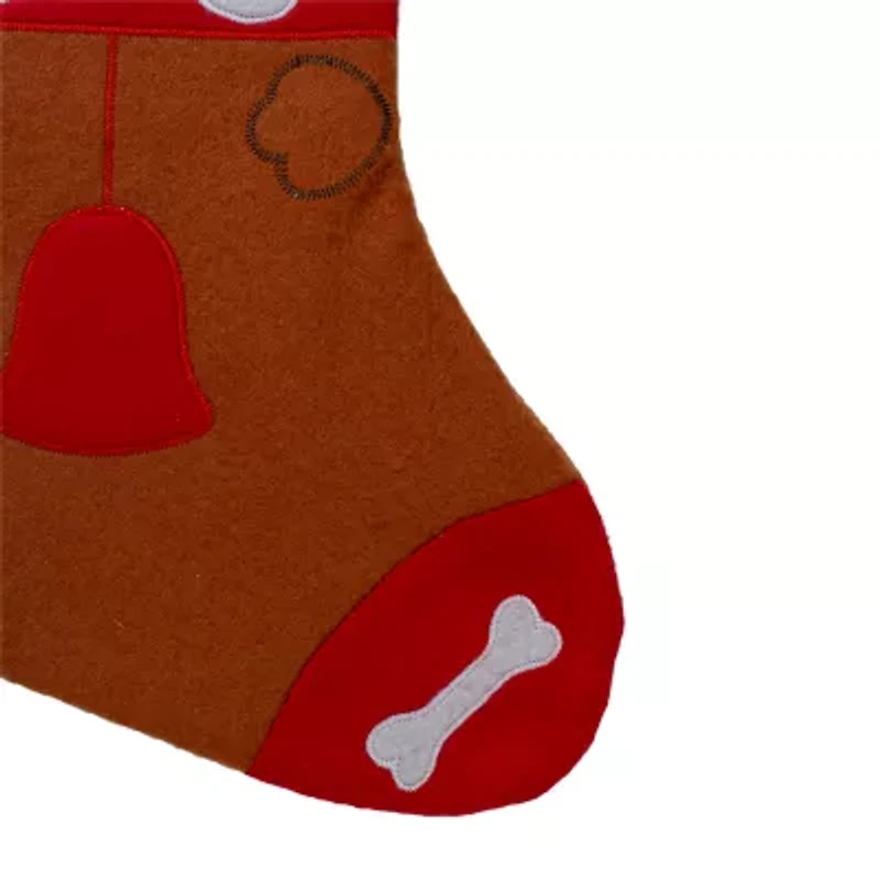 Northlight 17in Red And Brown Indogin Embroidered  With Cuff Christmas Stocking