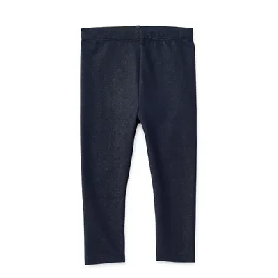Okie Dokie Knit Denim Baby Girls Full Length Leggings