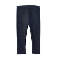 Okie Dokie Knit Denim Baby Girls Full Length Leggings