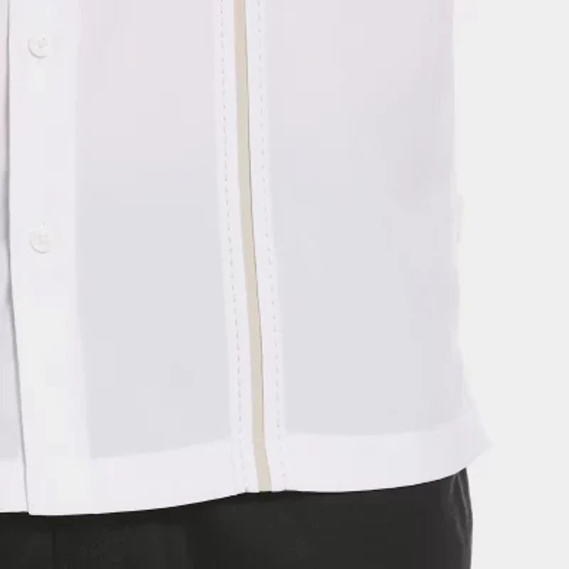 Cubavera Pick Stitch Mens Short Sleeve Regular Fit Button-Down Shirt