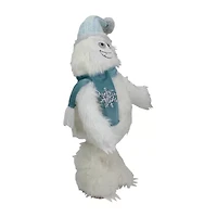 Northlight 23-Inch Plush White And Blue Standing Tabletop Yeti Christmas Figurine