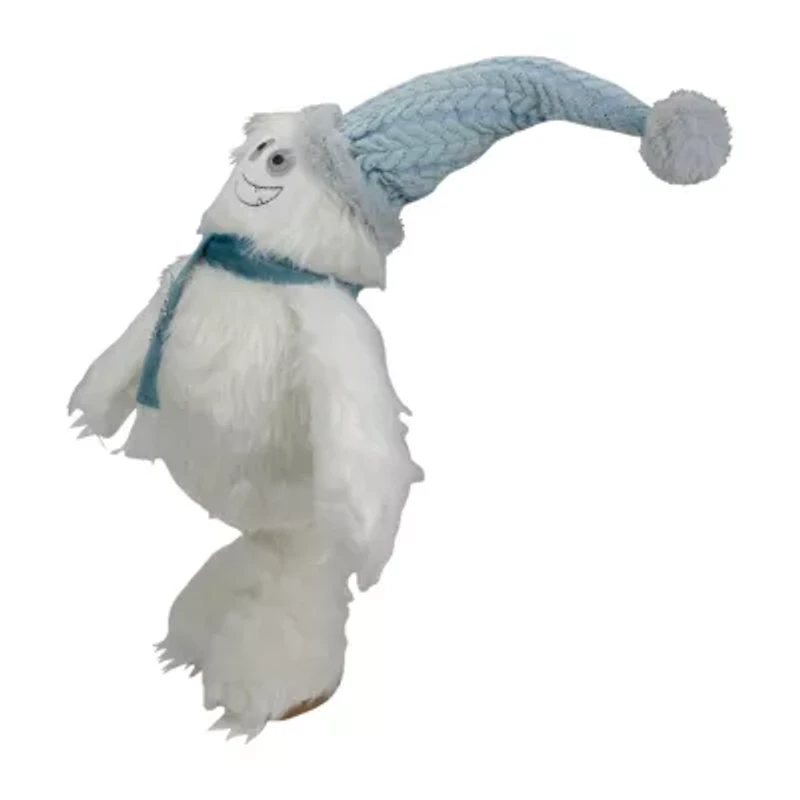 Northlight 23-Inch Plush White And Blue Standing Tabletop Yeti Christmas Figurine