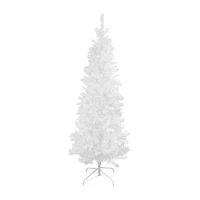 Northlight White Winston Slim Artificial Unlit 6 1/2 Foot Pine Christmas Tree