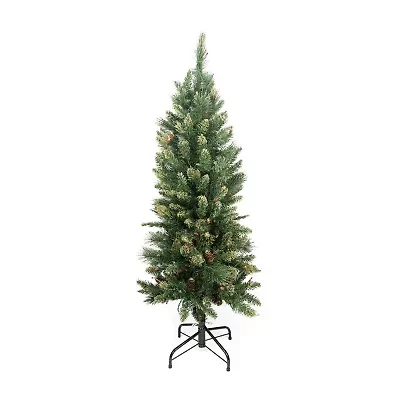 Northlight Yorkville Pencil Artificial Multicolored Lights 4 1/2 Foot Pre-Lit Pine Christmas Tree