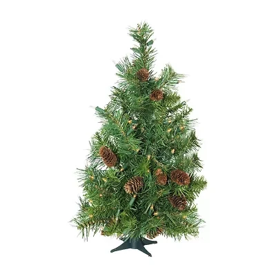 Northlight Full Dakota Artificial Clear Lights 3 Foot Pre-Lit Pine Christmas Tree