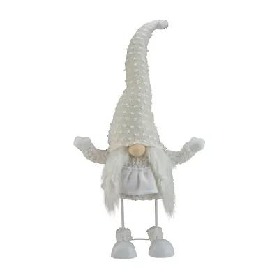 Northlight 24.5in White And Beige Sparkling Serena Christmas Christmas Gnome