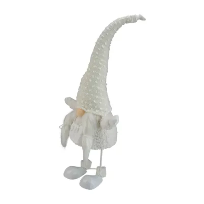 Northlight 24.5in White And Beige Sparkling Serena Christmas Christmas Gnome