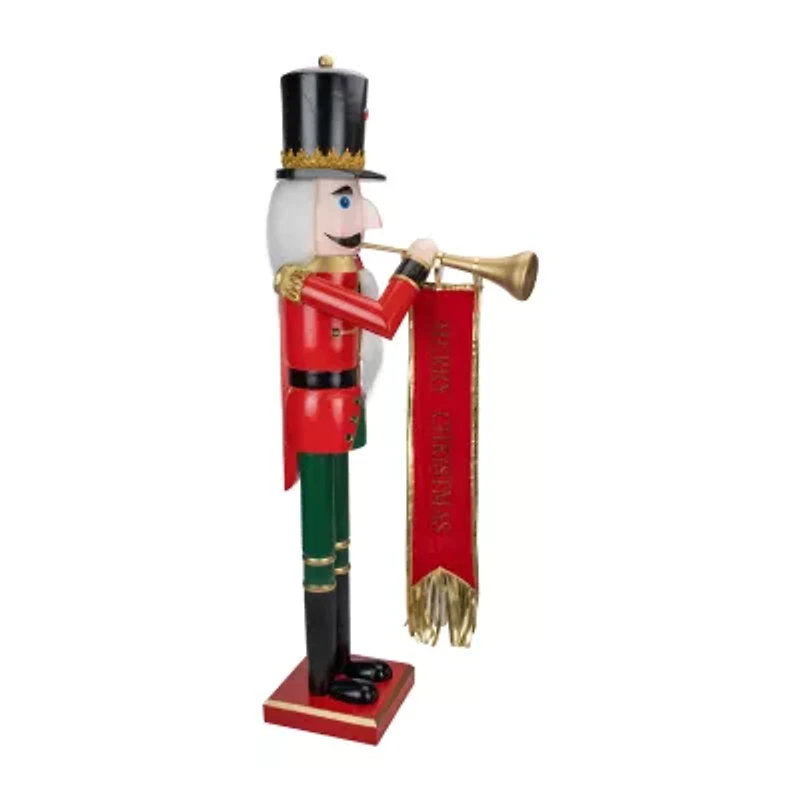 Northlight 36in Red And Green Soldier With Horn Christmas Nutcracker