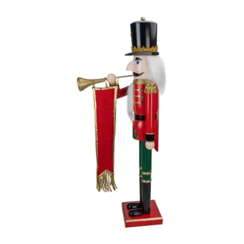 Northlight 36in Red And Green Soldier With Horn Christmas Nutcracker