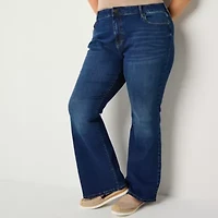 a.n.a Womens High Rise Flare Leg Jean