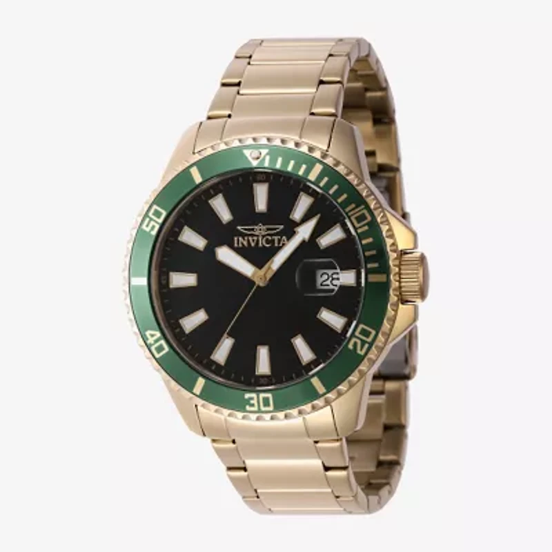 Invicta Mens Gold Tone Stainless Steel Bracelet Watch