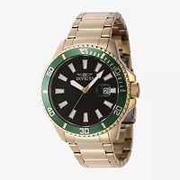 Invicta Mens Gold Tone Stainless Steel Bracelet Watch