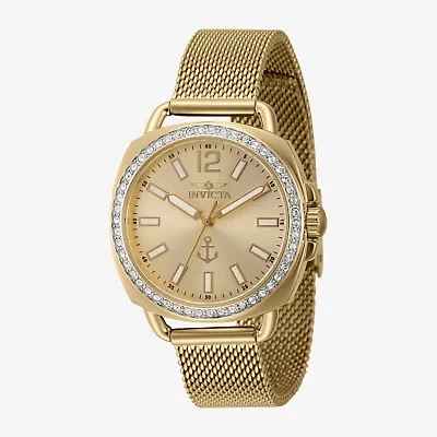 Invicta Womens Gold Tone Stainless Steel Bracelet Watch 46293