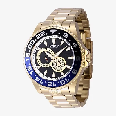 Invicta Mens Gold Tone Stainless Steel Bracelet Watch