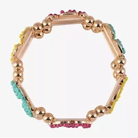 Mixit Womens Flower Beaded Bracelet