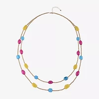 Mixit Womens 34 Inch Beaded Necklace