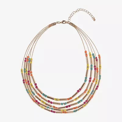 Mixit Womens Inch Beaded Necklace