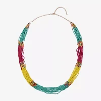 Mixit Womens 39 Inch Beaded Necklace