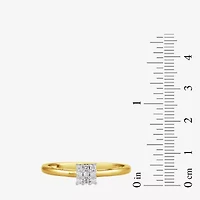 (I / I2) Womens 1/10 CT. T.W. Lab Grown White Diamond 10K Gold Engagement Ring