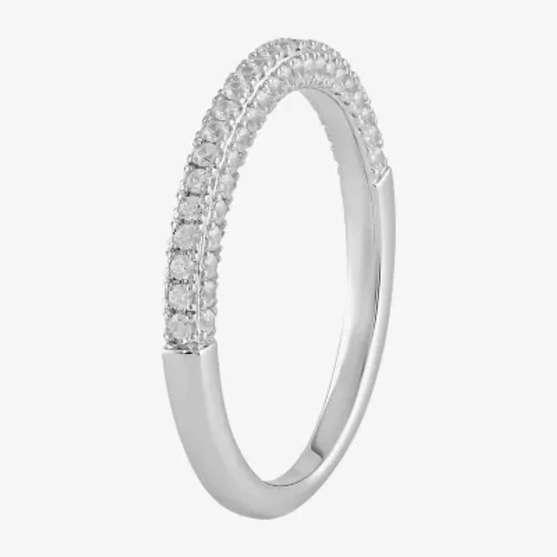 G / I1) Womens / CT. T.W. Lab Grown White Diamond 10K Gold Wedding Band