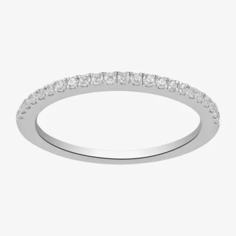 (G / I1) Womens 1/5 CT. Lab Grown White Diamond 10K Gold Wedding Band