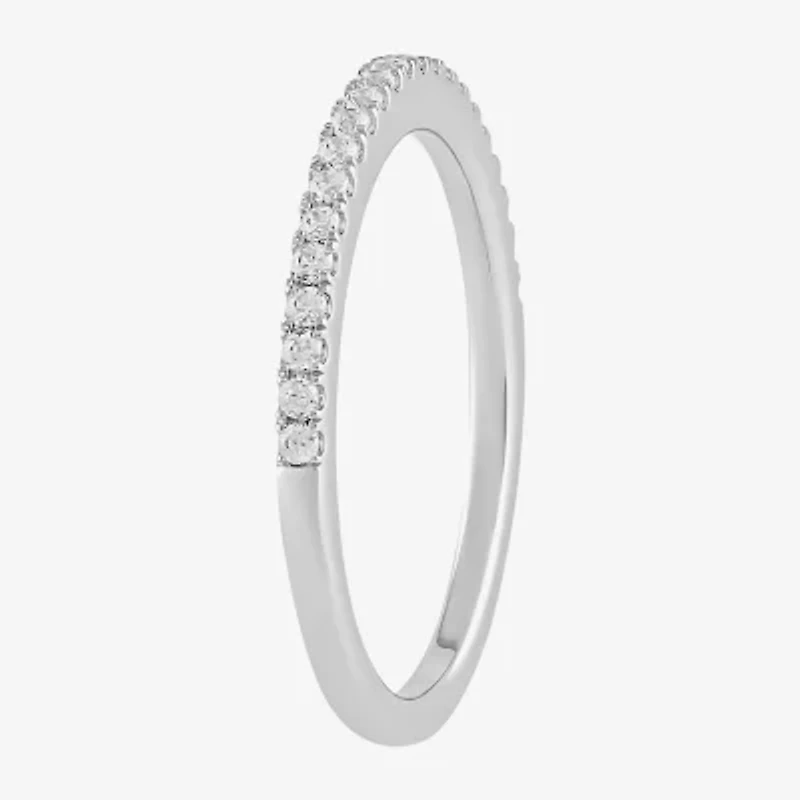 (G / I1) Womens 1/5 CT. Lab Grown White Diamond 10K Gold Wedding Band
