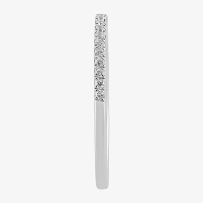 (G / I1) Womens 1/5 CT. Lab Grown White Diamond 10K Gold Wedding Band