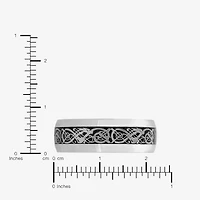 Mens Two-Tone Celtic Dragon Wedding Band