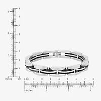 Mens Stainless Steel Solid 8 1/2 Inch Link Bracelet