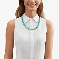 Silpada Womens Green Amazonite Sterling Silver 40 Inch Beaded Necklace